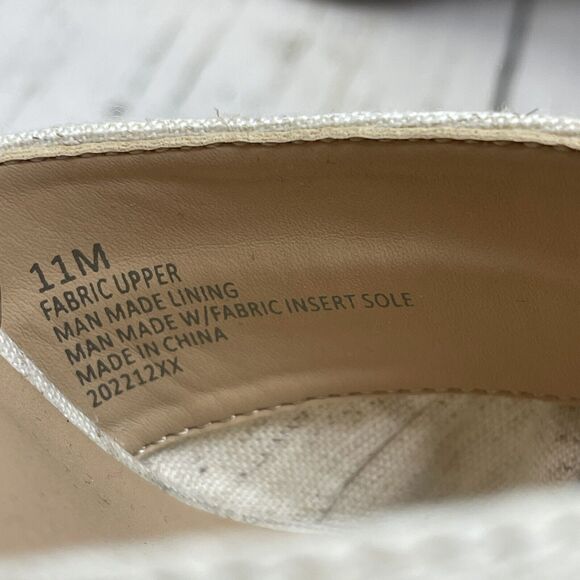 Copper Key Platform Sandals Size 11 Beige Picnic Denim Heels - Picture 3 of 11